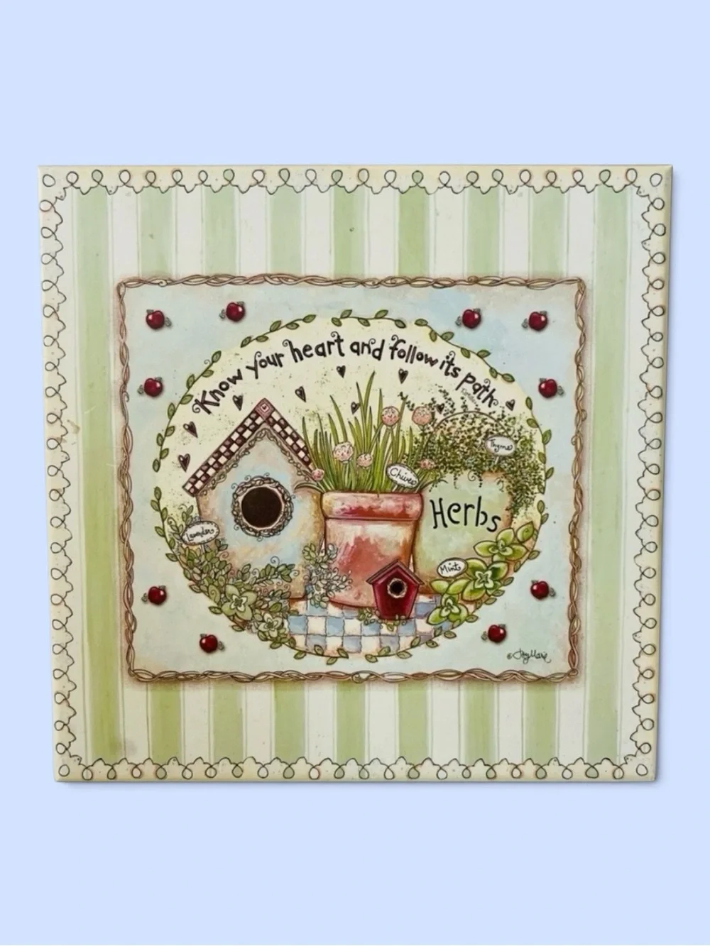 Amacal Joy Marie Heimsoth Herbs Craft/Photo/Misc Decorative Storage Box Like New